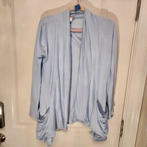 Pretty Young Thing Women's Blue Pocket Drape Cardigan.